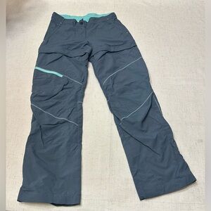 Kids’ Modular Hiking Trousers MH500 KID Aged 10-11 Turquoise